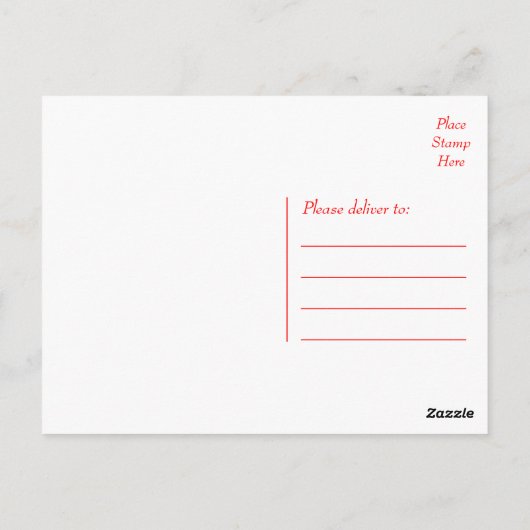 Floral Vielen Dank Red Gerbera Daisy Blume Postcar Postkarte (Rückseite)