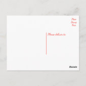 Floral Vielen Dank Red Gerbera Daisy Blume Postkarte (Rückseite)