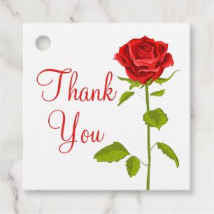 Floral Vielen Dank Rote Rose Blume Hochzeit Romant Geschenkanhänger