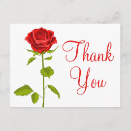Floral Vielen Dank Rote Rose Blume Hochzeit Romant Postkarte