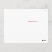 Floral Vielen Dank Rote Rose Blume Postkarte (Rückseite)