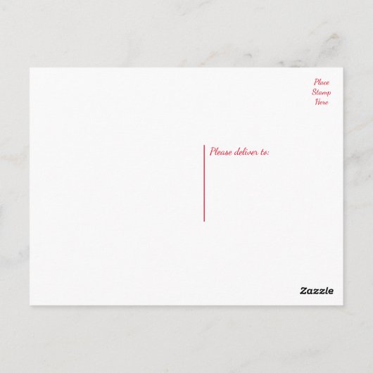 Floral Vielen Dank Rote Rose Blume Postkarte (Rückseite)