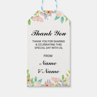 Floral Vielen Dank, Sie markieren die Gastgeschenk Geschenkanhänger