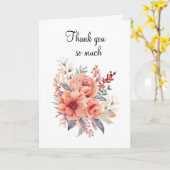 Floral vielen Dank, so viel geklappte Grußkarte Karte (Gelbe Blume)