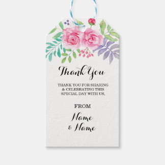Floral Vielen Dank Tag Gastgeschenk Hochzeit Aquar Geschenkanhänger