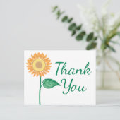 Floral Vielen Dank Watercolor Lila Blume Postkarte (Stehend Vorderseite)