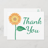 Floral Vielen Dank Watercolor Lila Blume Postkarte (Vorne/Hinten)