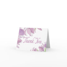 Floral Vielen Dank Watercolor Lila Lavendel Flown