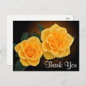 Floral Vielen Dank Yellow Rose Blume Postkarte (Vorne/Hinten)