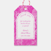 Floral Viktorianisches Brautparty Vielen Dank Geschenkanhänger (Vorderseite)