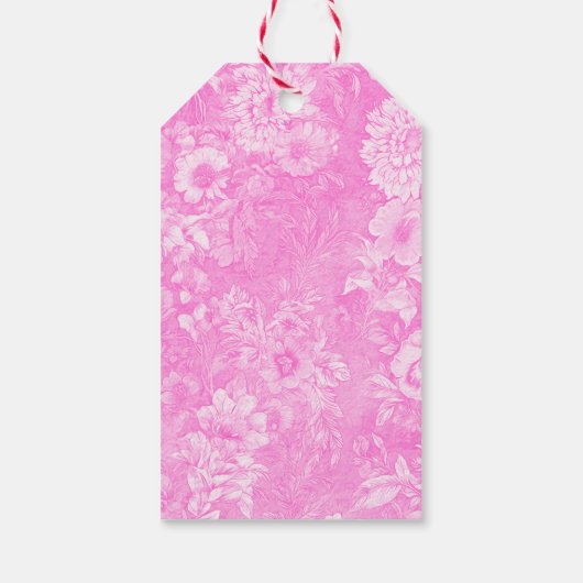 Floral Viktorianisches Brautparty Vielen Dank Geschenkanhänger (Rückseite)