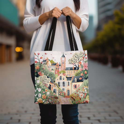 Floral Village Tote Bag, Cotgore Tasche