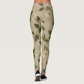 Floral Vines Pattern – Elegant Twisting Botanical  Leggings (Rückseite)