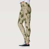 Floral Vines Pattern – Elegant Twisting Botanical  Leggings (Links)
