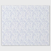 Floral Vines (White - Periwinkle) Geschenkpapier (Flach)