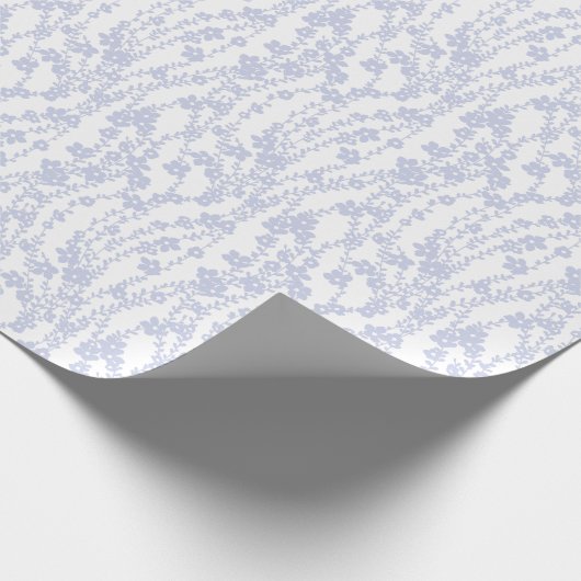 Floral Vines (White - Periwinkle) Geschenkpapier (Ecke)