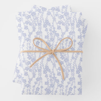 Floral Vines (White - Periwinkle) Geschenkpapier Set
