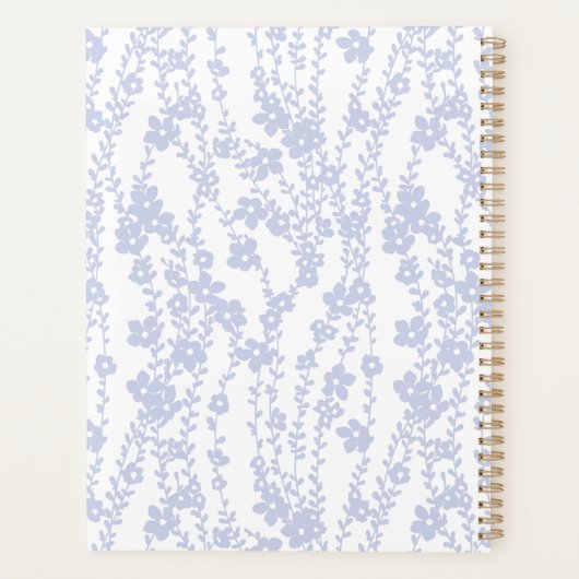 Floral Vines (White - Periwinkle) Planer (Rückseite)