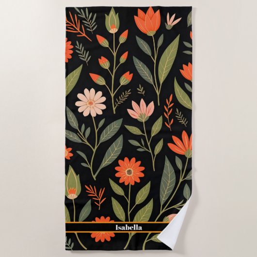 Floral Vintag Beautiful Trendy Collection Strandtuch (Vorderseite)