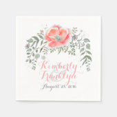 Floral Vintag Boho Wedding Serviette (Vorderseite)