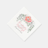Floral Vintag Boho Wedding Serviette (Ecke)