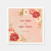 Floral Vintag Boho Wedding Serviette (Vorderseite)