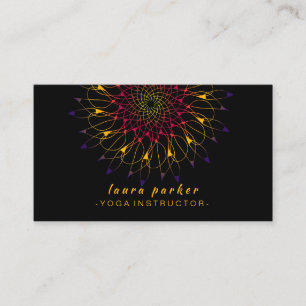 Floral Vintag Mandala Lotus Yoga Lehrer Holistisch Visitenkarte