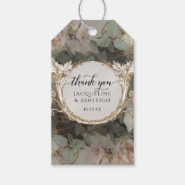 Floral Vintag Mint Rose Gold Vielen Dank für Ihre  Geschenkanhänger