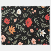 Floral Vintag Schöne moderne Sammlung Fleecedecke (Vorderseite (Horizontal))