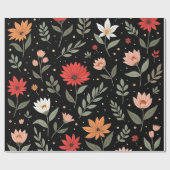 Floral Vintag Schöne moderne Sammlung Geschenkpapier (Flach)
