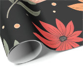 Floral Vintag Schöne moderne Sammlung Geschenkpapier (Rolleneckpunkt)
