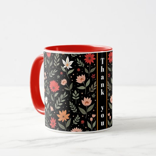 Floral Vintag Schöne moderne Sammlung Tasse (Vorderseite Links)