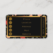 Floral Vintag Schöne moderne Sammlung Visitenkarte (Rückseite)