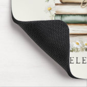Floral Vintage Books Feminine Personalized Mousepad (Ecke)