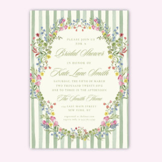 Floral Vintage Bridal Shower Invitation: Editable Einladung