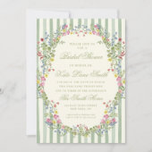 Floral Vintage Bridal Shower Invitation: Editable  Einladung (Vorderseite)