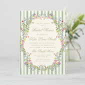 Floral Vintage Bridal Shower Invitation: Editable  Einladung (Stehend Vorderseite)