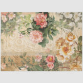 Floral Vintage Rose Ephemera Seidenpapier (Vorderseite)