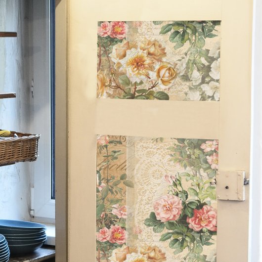 Floral Vintage Rose Ephemera Seidenpapier