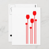 Floral Vintage rot red Postkarte (Vorne/Hinten)