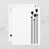 Floral Vintage schwarz Postkarte (Vorne/Hinten)