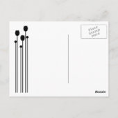 Floral Vintage schwarz Postkarte (Rückseite)