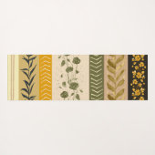 Floral Vintage Stripes Yogamatte (Rückseite (Horizontal))