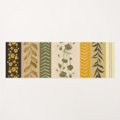 Floral Vintage Stripes Yogamatte (Vorderseite (Horizontal))