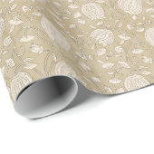 Floral Vintage Weihnachtsverpackung Geschenkpapier (Rolleneckpunkt)