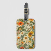 Floral Vintager Gepäckträger Gepäckanhänger (Vorderseite Vertikal)