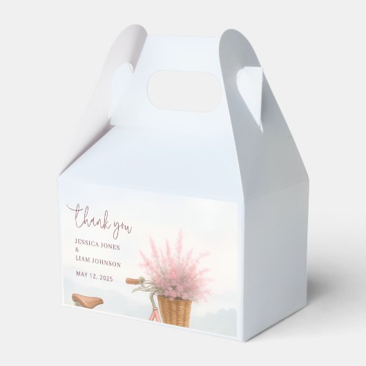 Floral Vintages Fahrrad Engagement Party Vielen Da Geschenkschachtel (Vorderseite)