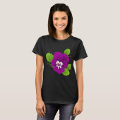Floral Viola Lila Wildblume Blossom Riesige Blume T-Shirt (Vorne ganz)