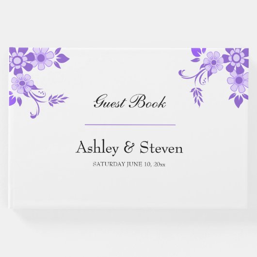 Floral Violet Gästebuch (Vorderseite)