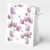 Floral violett Aquarell Hochzeit elegante Gefällig Geschenkschachtel (Rückseite)